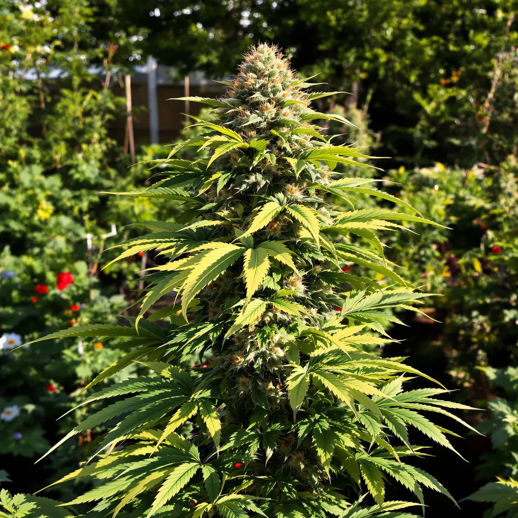13 Dawgs 38% indica / 62% sativa flower with visible trichomes