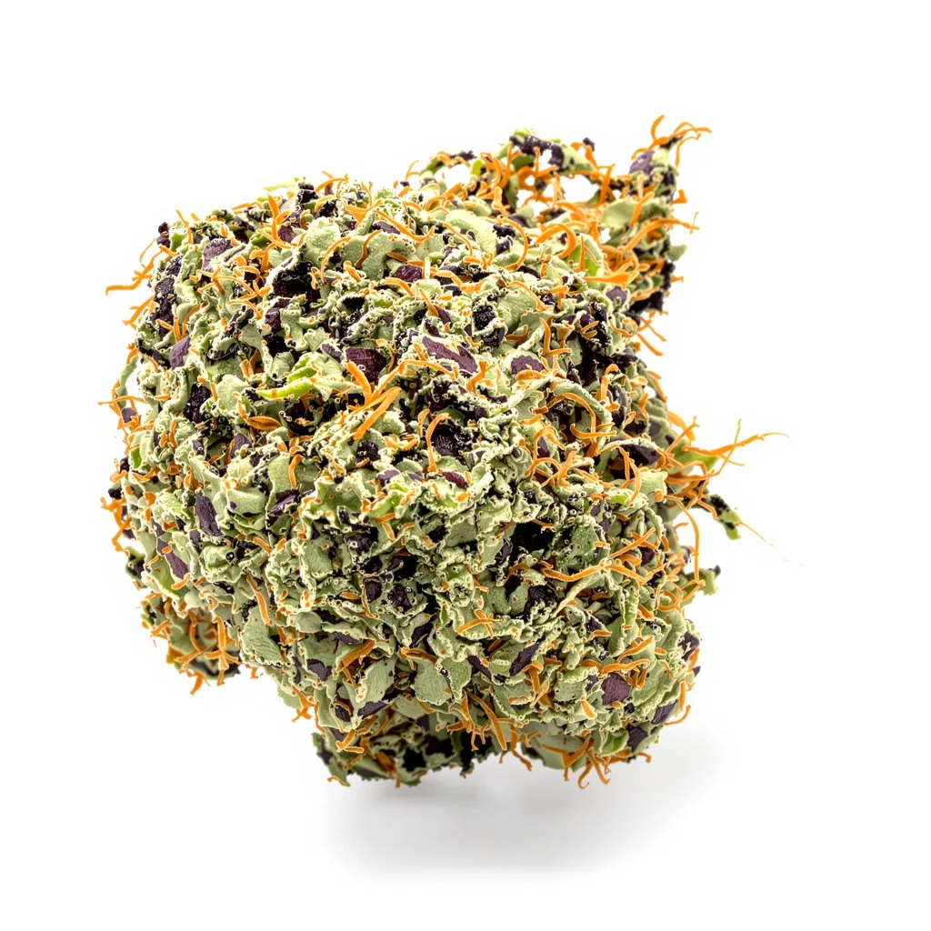 41 Cherries 69% indica / 31% sativa flower with visible trichomes