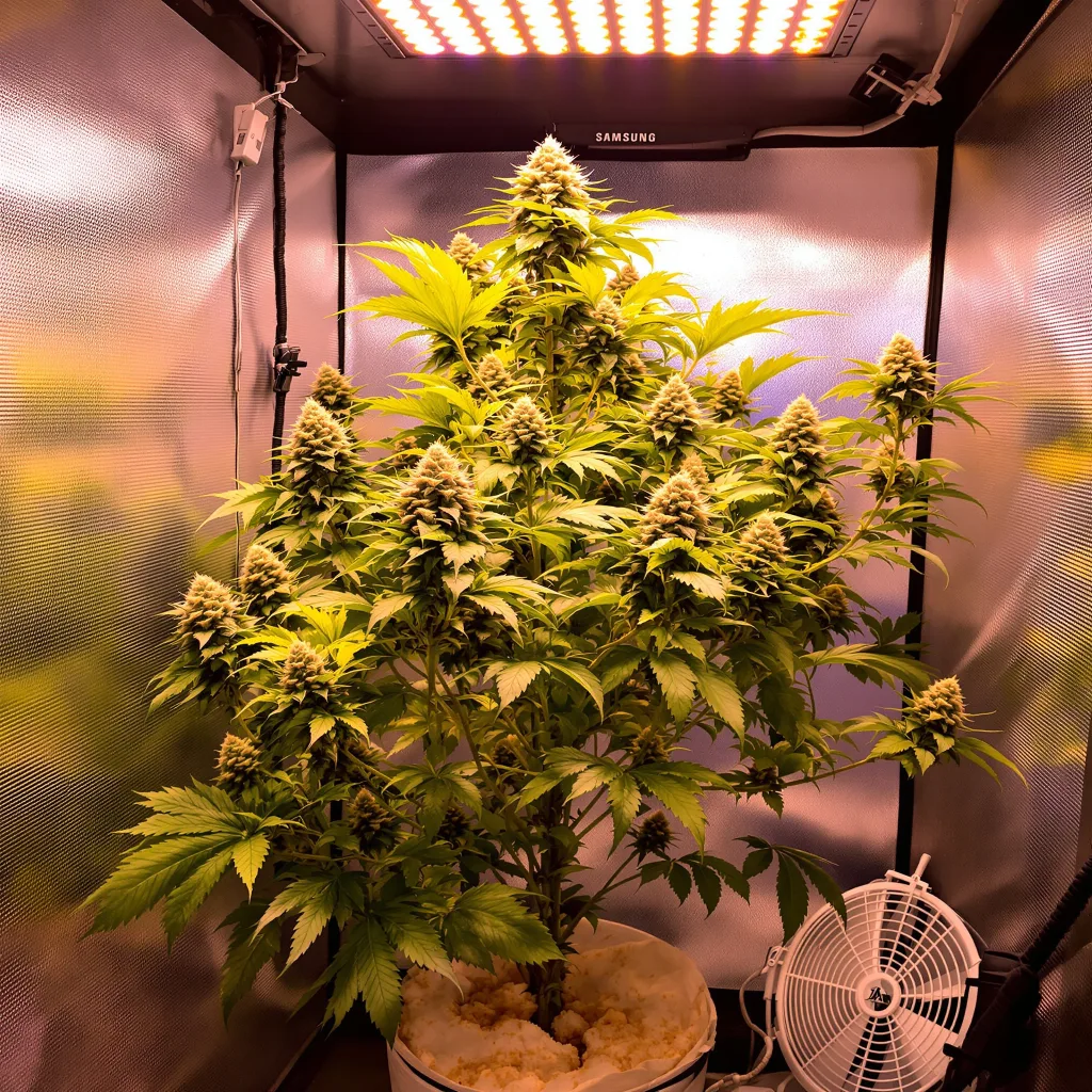 Aberdeen cannabis plant in flowering stage — 90-120 cm. Medium autoflower