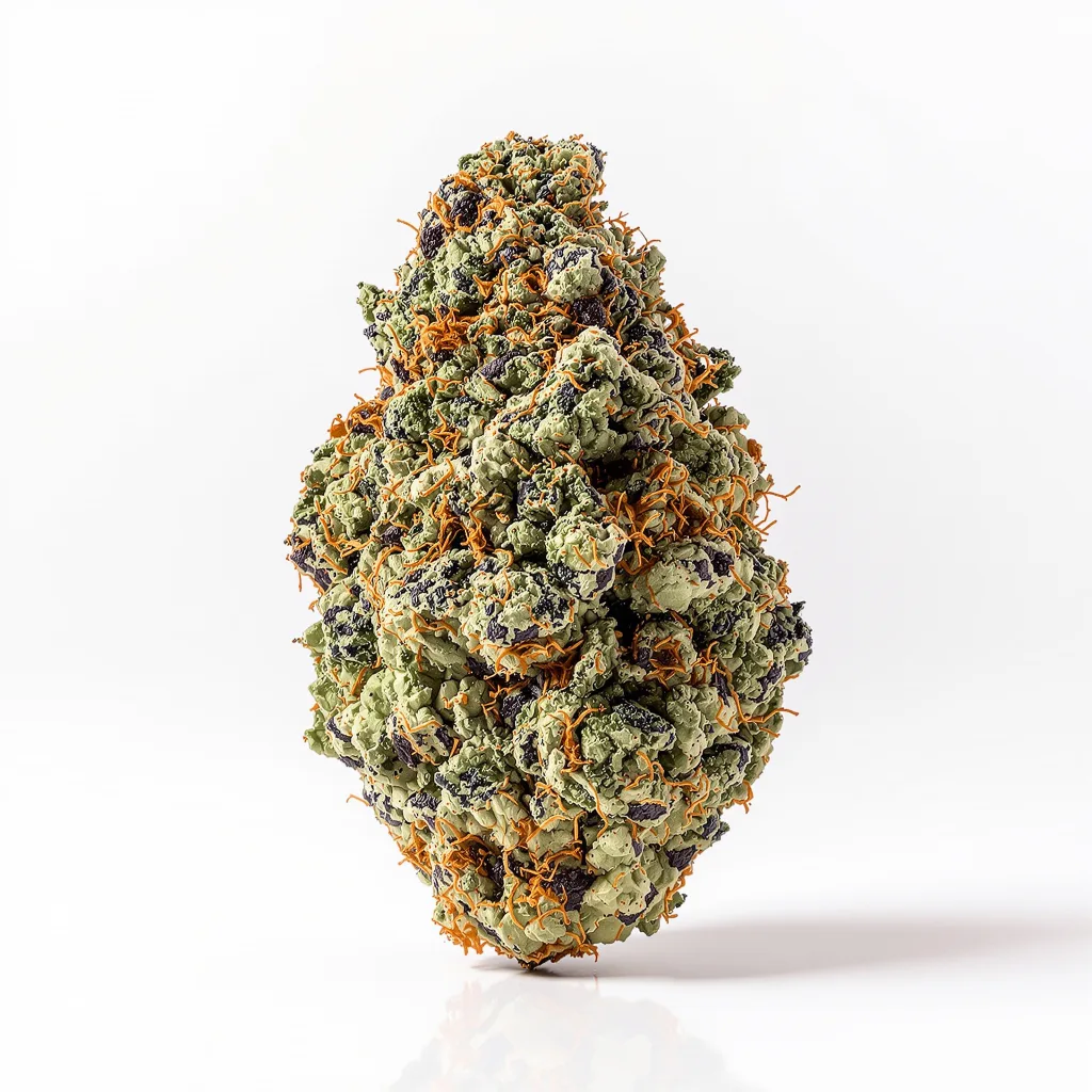 Ace Killer OG 66% indica / 34% sativa flower with visible trichomes