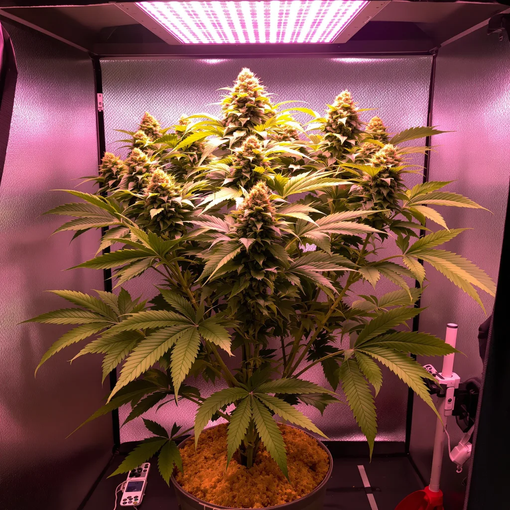 Afghani cannabis plant in flowering stage — Short autoflower