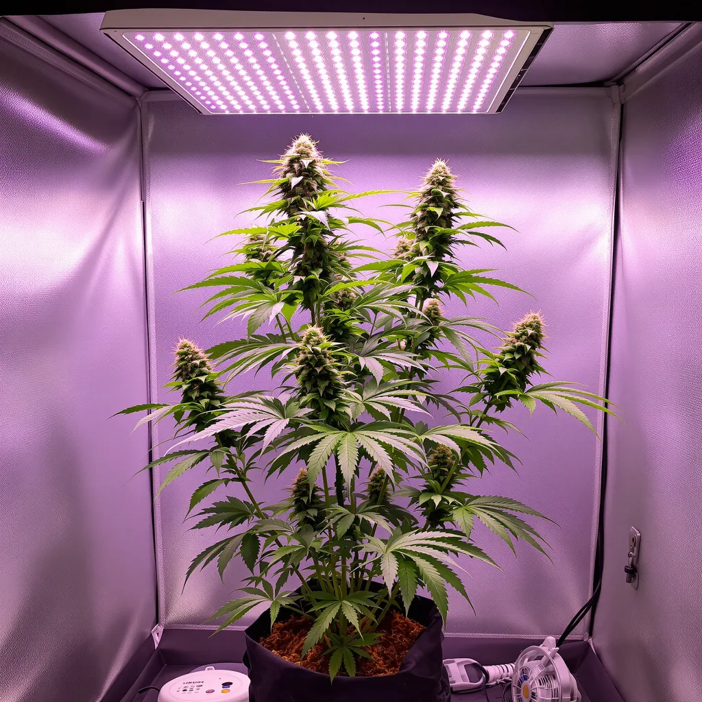 Afgooey cannabis plant in flowering stage — Short autoflower