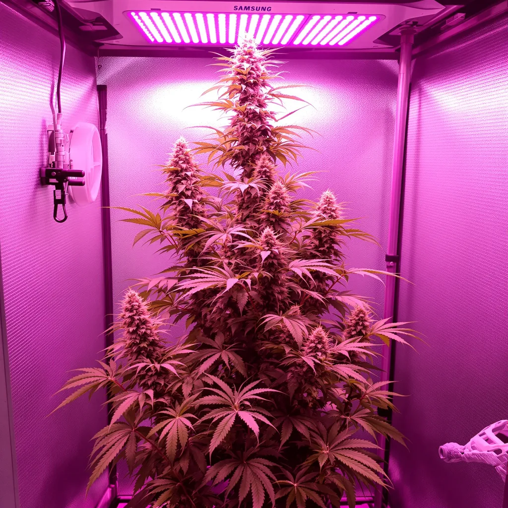 Agent Tangie cannabis plant in flowering stage — Medium autoflower