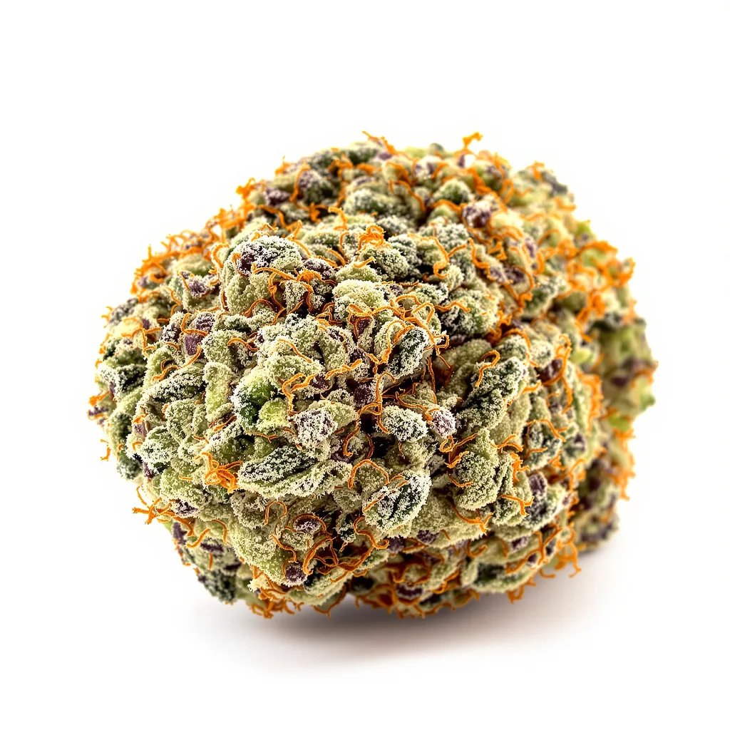 AK-47 48% indica / 52% sativa flower with visible trichomes