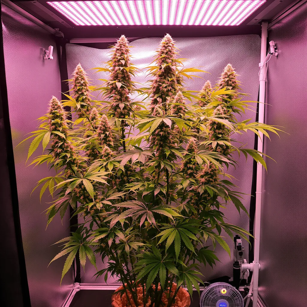 Alaskan Thunder Fuck cannabis plant in flowering stage — 80cm feminised