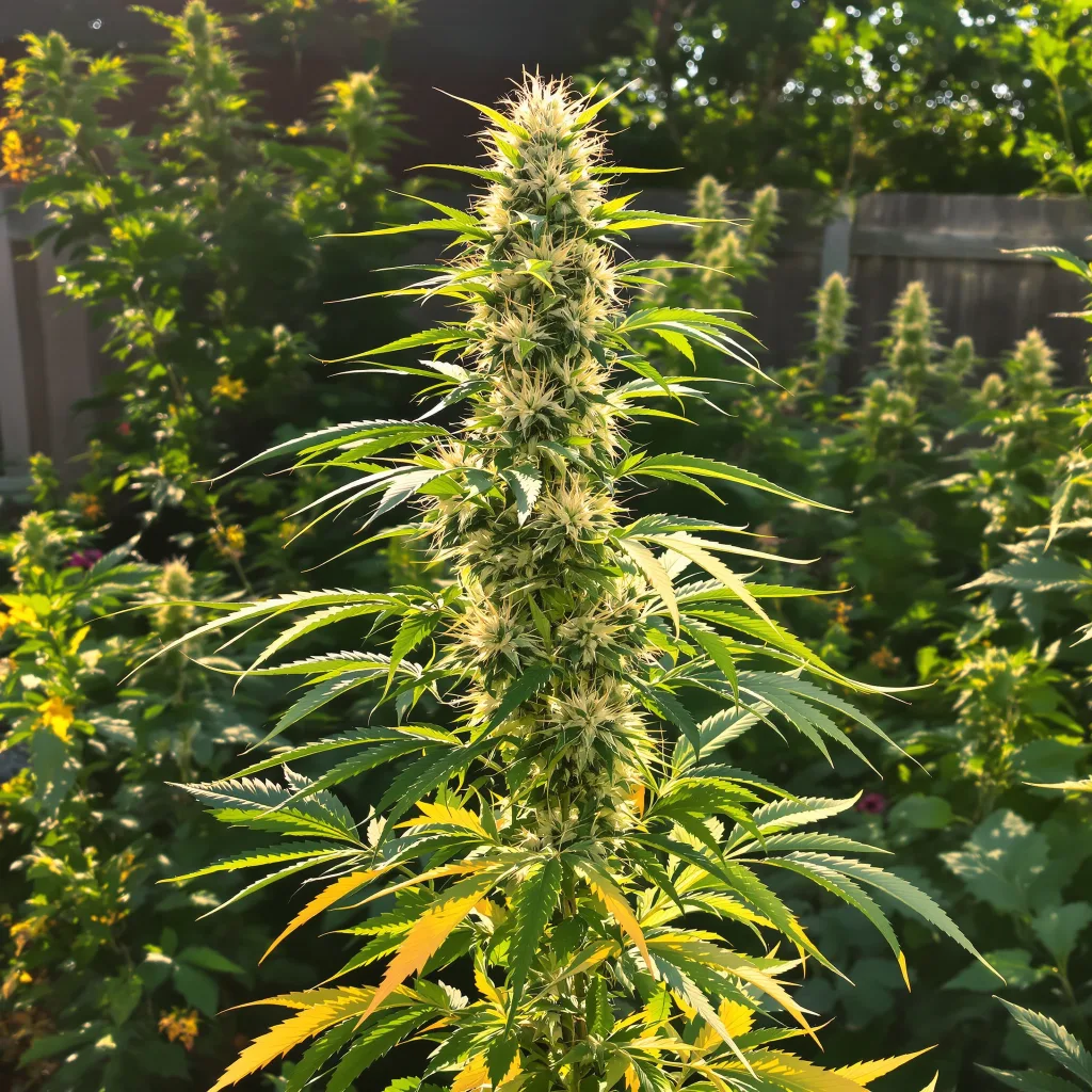 Alaskan Thunder Fuck 24% indica / 76% sativa flower with visible trichomes