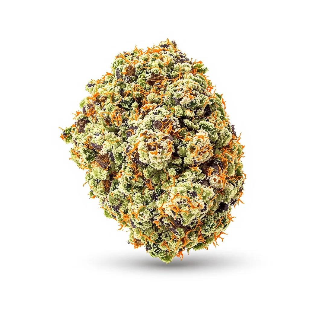 Alien OG 50% indica / 50% sativa flower with visible trichomes