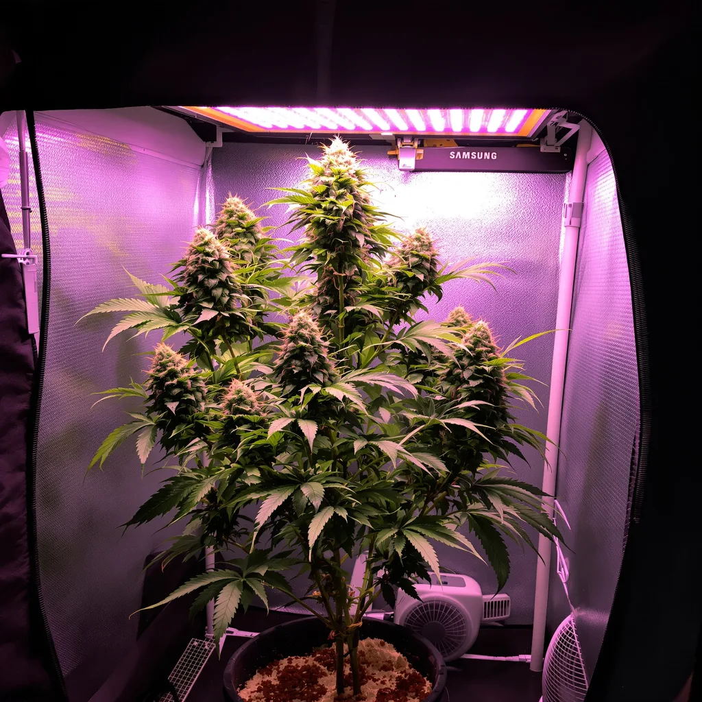 Alien Reunion cannabis plant in flowering stage — 90-120 cm. Medium autoflower