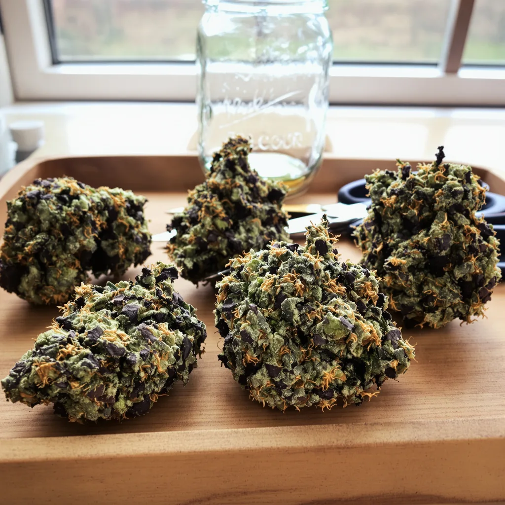 Aliens On Moonshine 85% indica / 15% sativa flower with visible trichomes