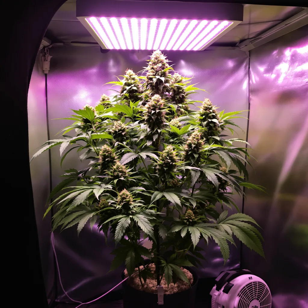 Aliens On Moonshine cannabis plant in flowering stage — Short feminised