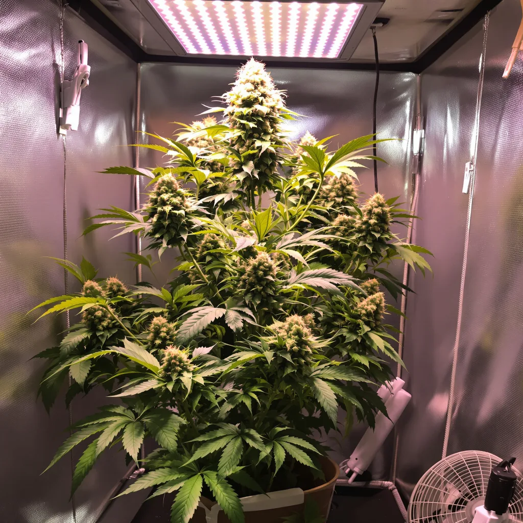 Alpine Blue cannabis plant in flowering stage — Medium (150-245 cm) feminised