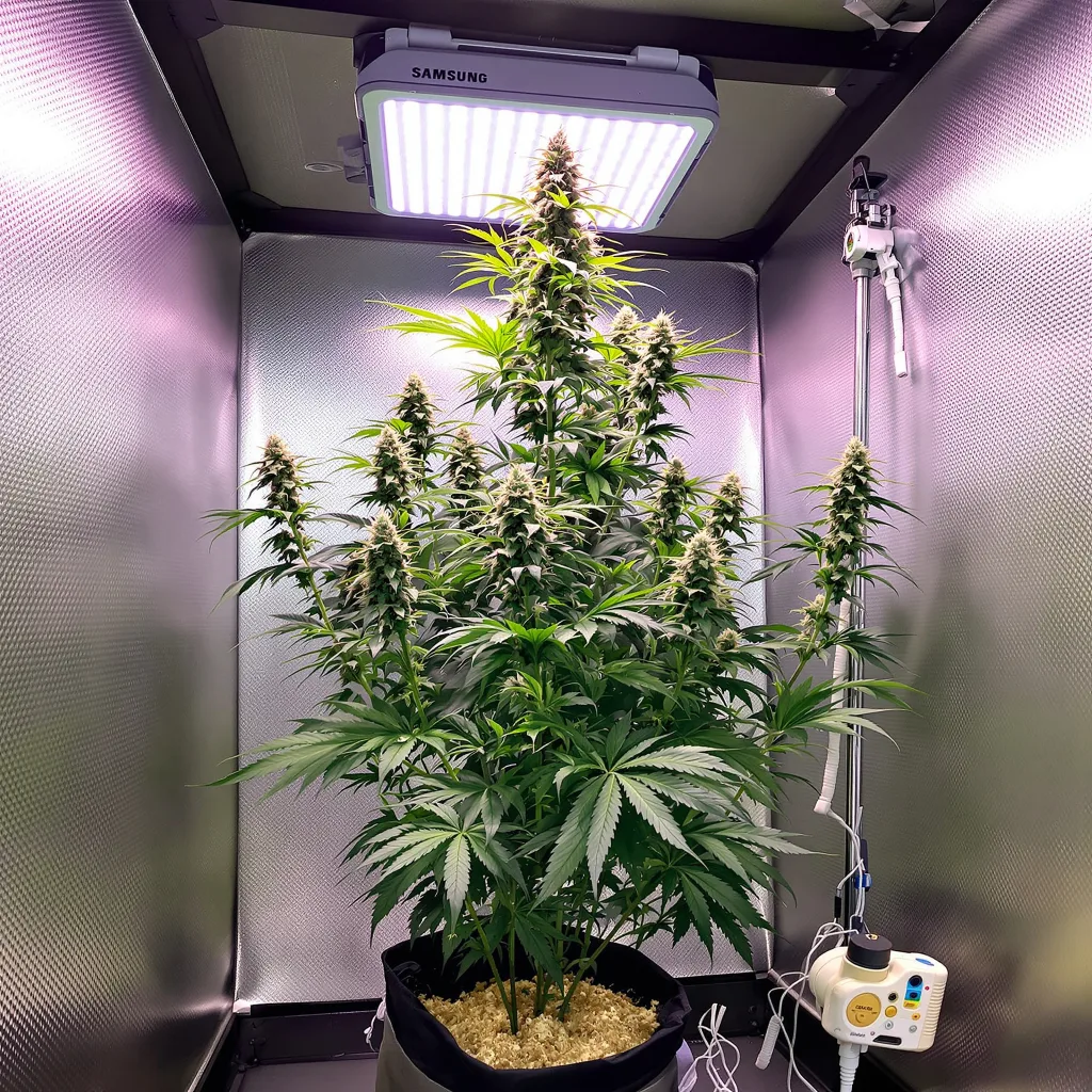 American Haze cannabis plant in flowering stage — Tall feminised