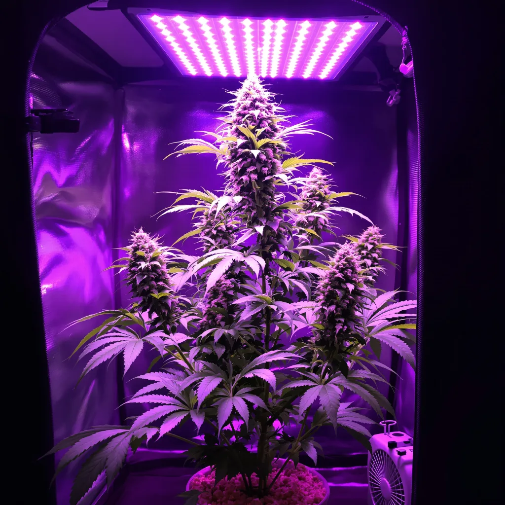 American Kush cannabis plant in flowering stage — Short autoflower