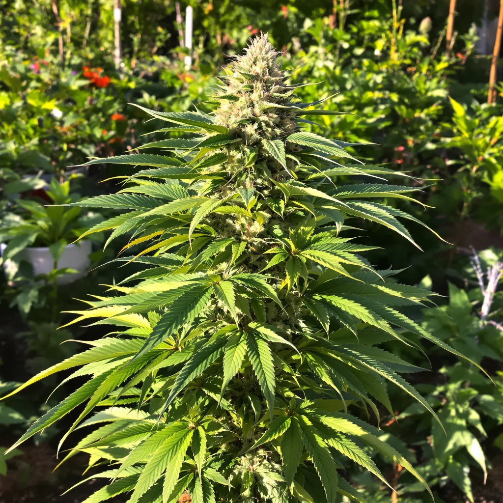 American Kush 76% indica / 24% sativa flower with visible trichomes