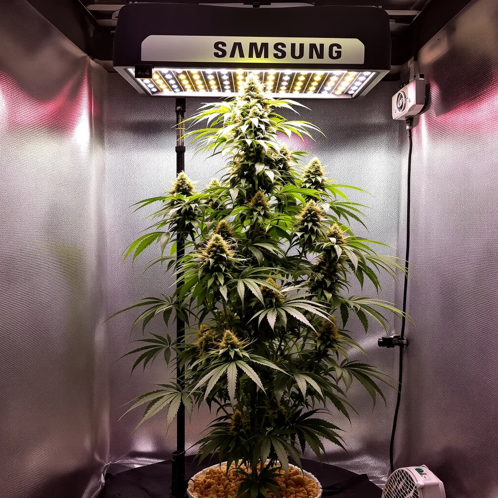 Amnesia cannabis plant in flowering stage — Medium feminised