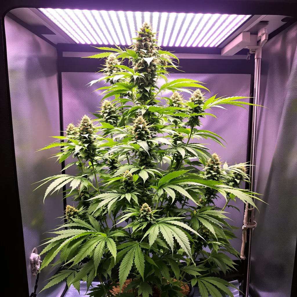 Amnesia Haze cannabis plant in flowering stage — 80-140 cm feminised