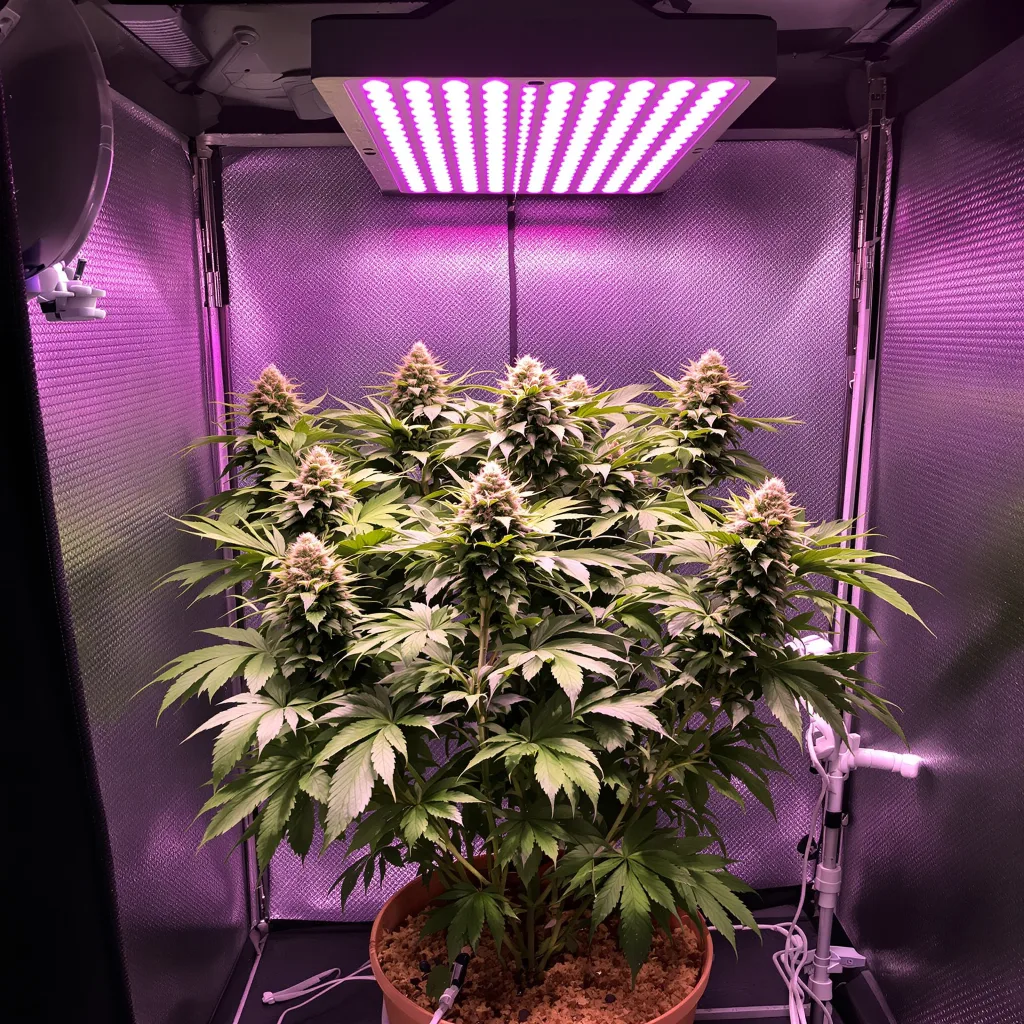 Ancient OG cannabis plant in flowering stage — Short feminised