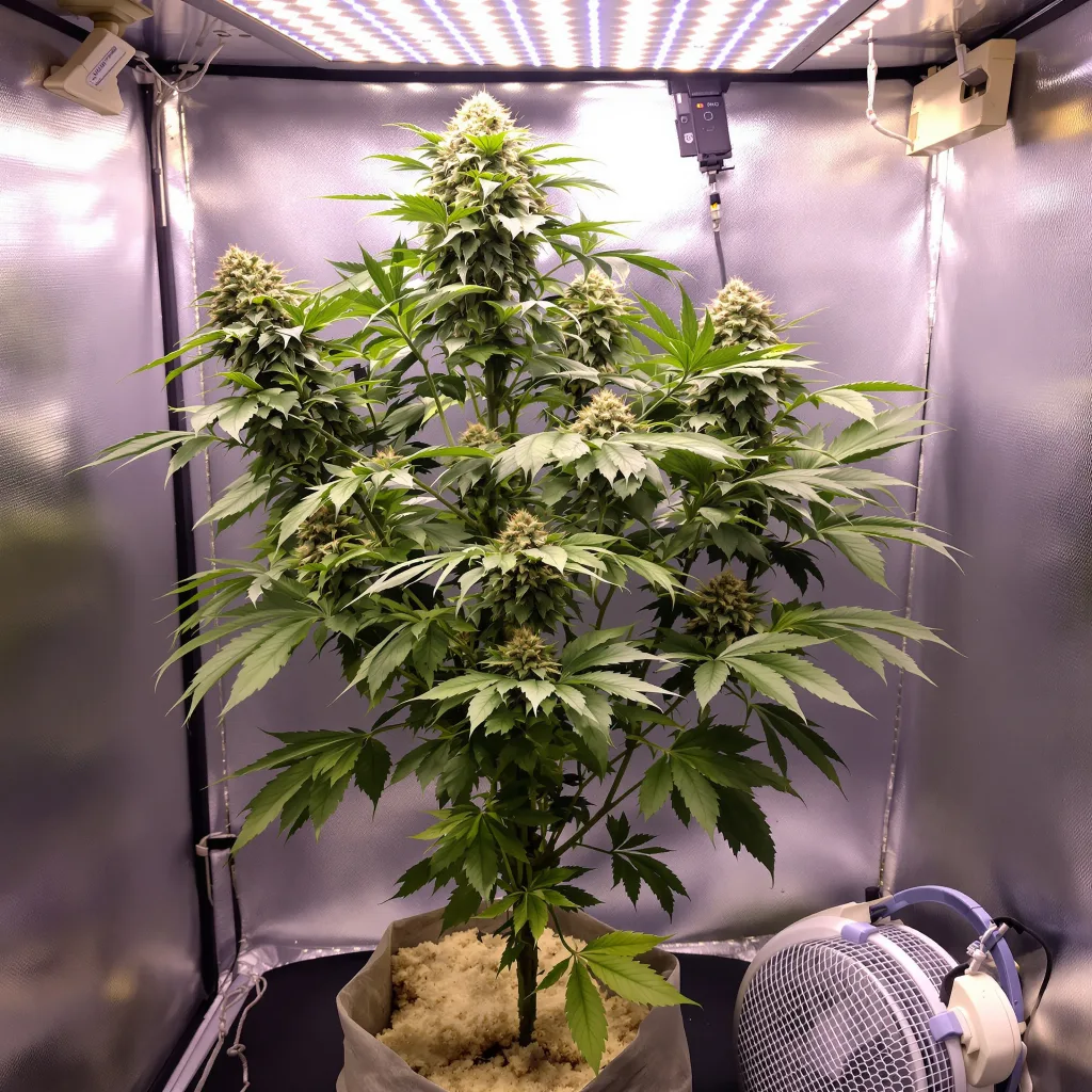 Anonymous OG cannabis plant in flowering stage — 90-120 cm. Medium feminised