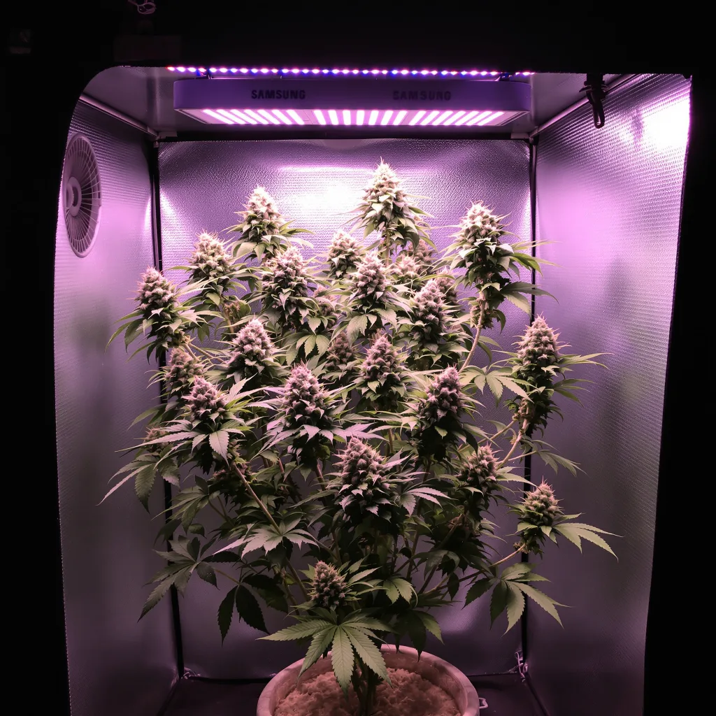 Apple Fritter cannabis plant in flowering stage — Short feminised