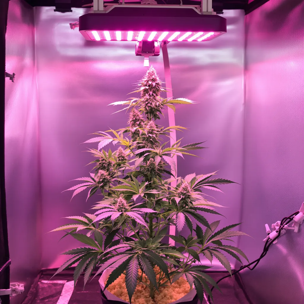 Aspen OG cannabis plant in flowering stage — Short feminised