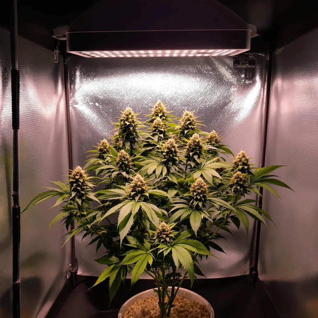 Badazz Cheese cannabis plant in flowering stage — Medium feminised