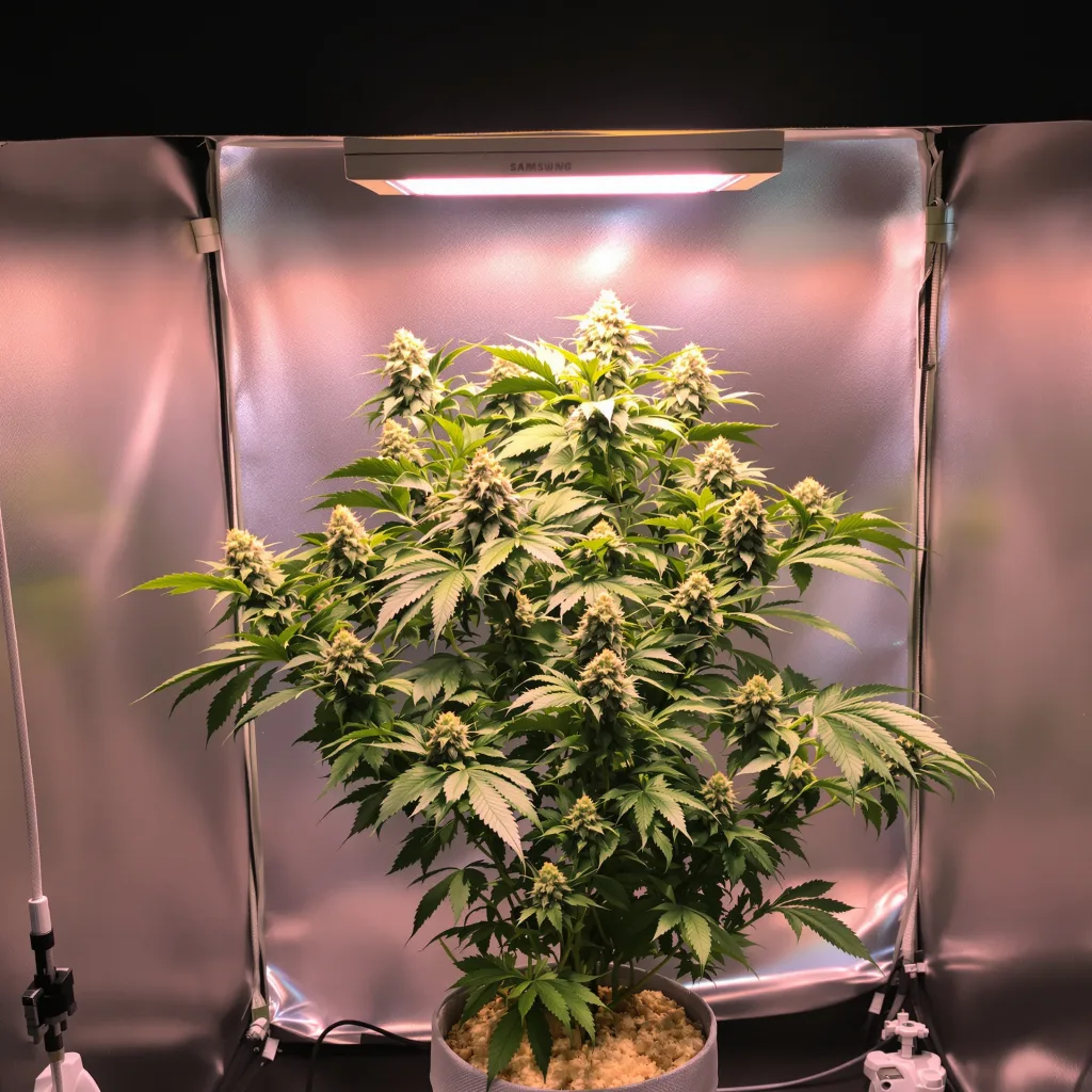 Banana Cream OG cannabis plant in flowering stage — Medium autoflower