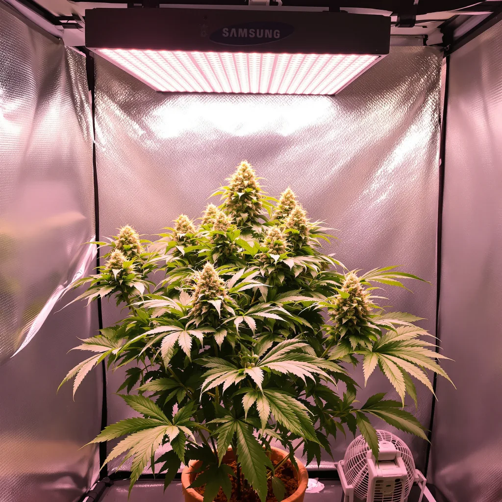 Banana Daddy cannabis plant in flowering stage — Small (0-120 cm) feminised