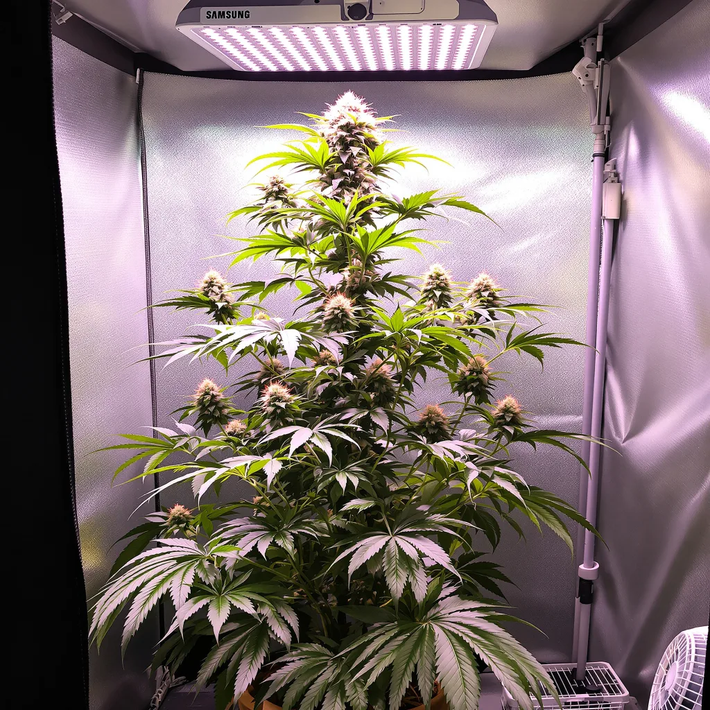 Berner's Cookies cannabis plant in flowering stage — 120–160 cm autoflower