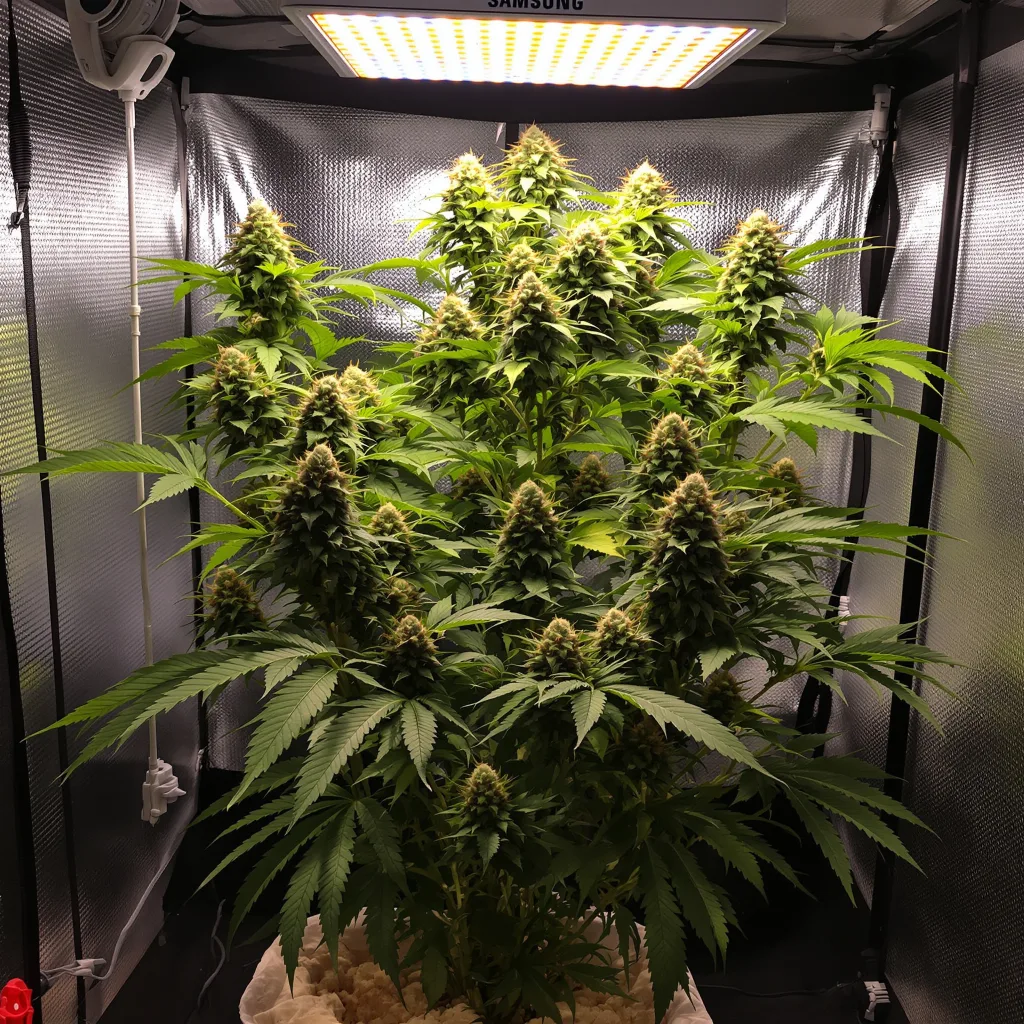 Big Blue cannabis plant in flowering stage — 80–120 cm autoflower