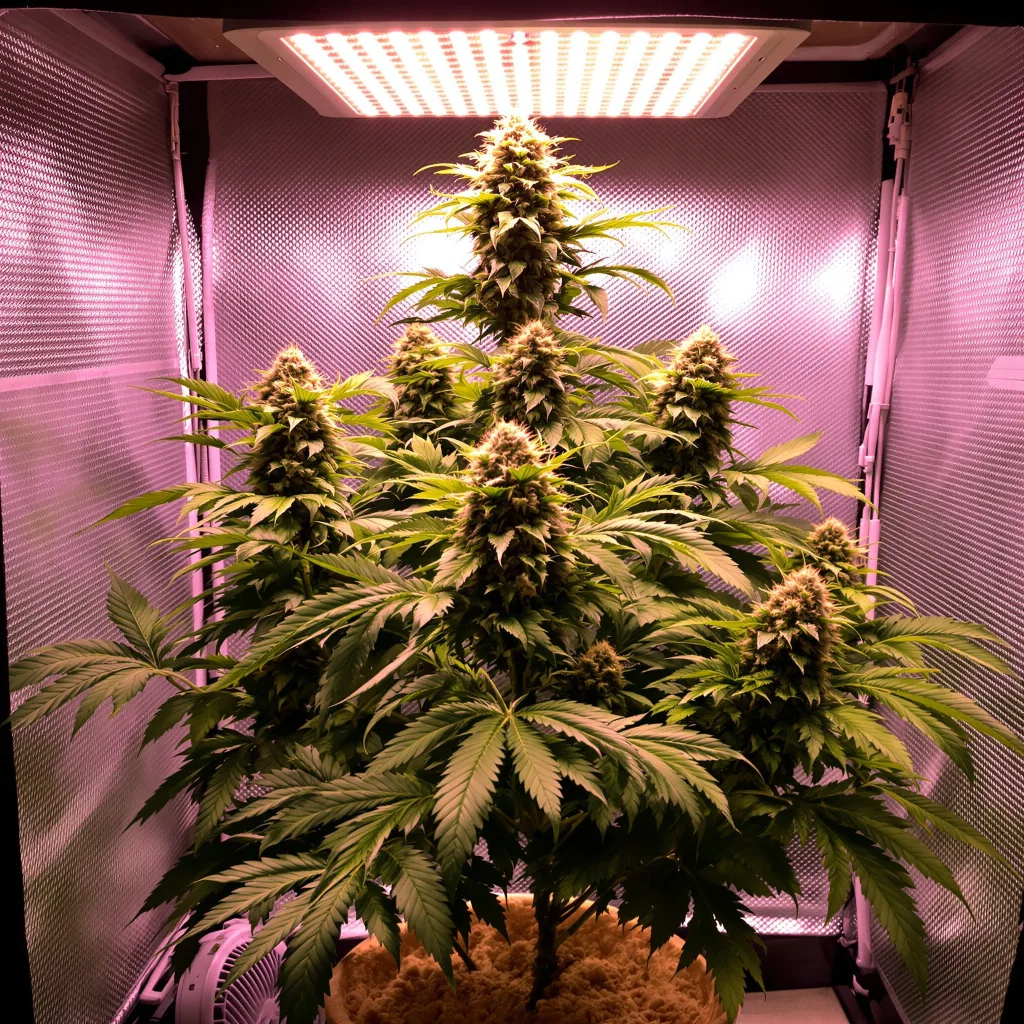 Black Cherry cannabis plant in flowering stage — 90-120 cm. Medium feminised