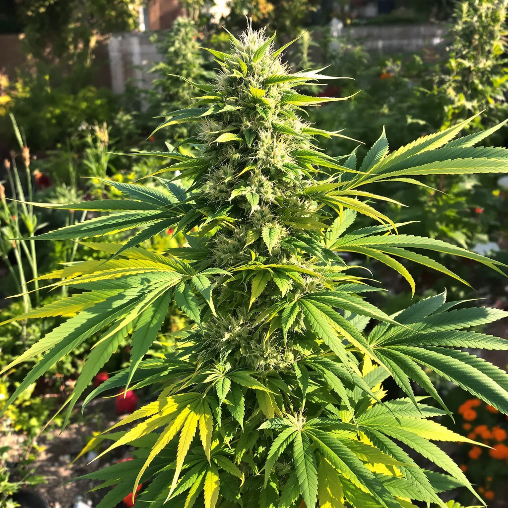 Black Demon OG 72% indica / 28% sativa flower with visible trichomes