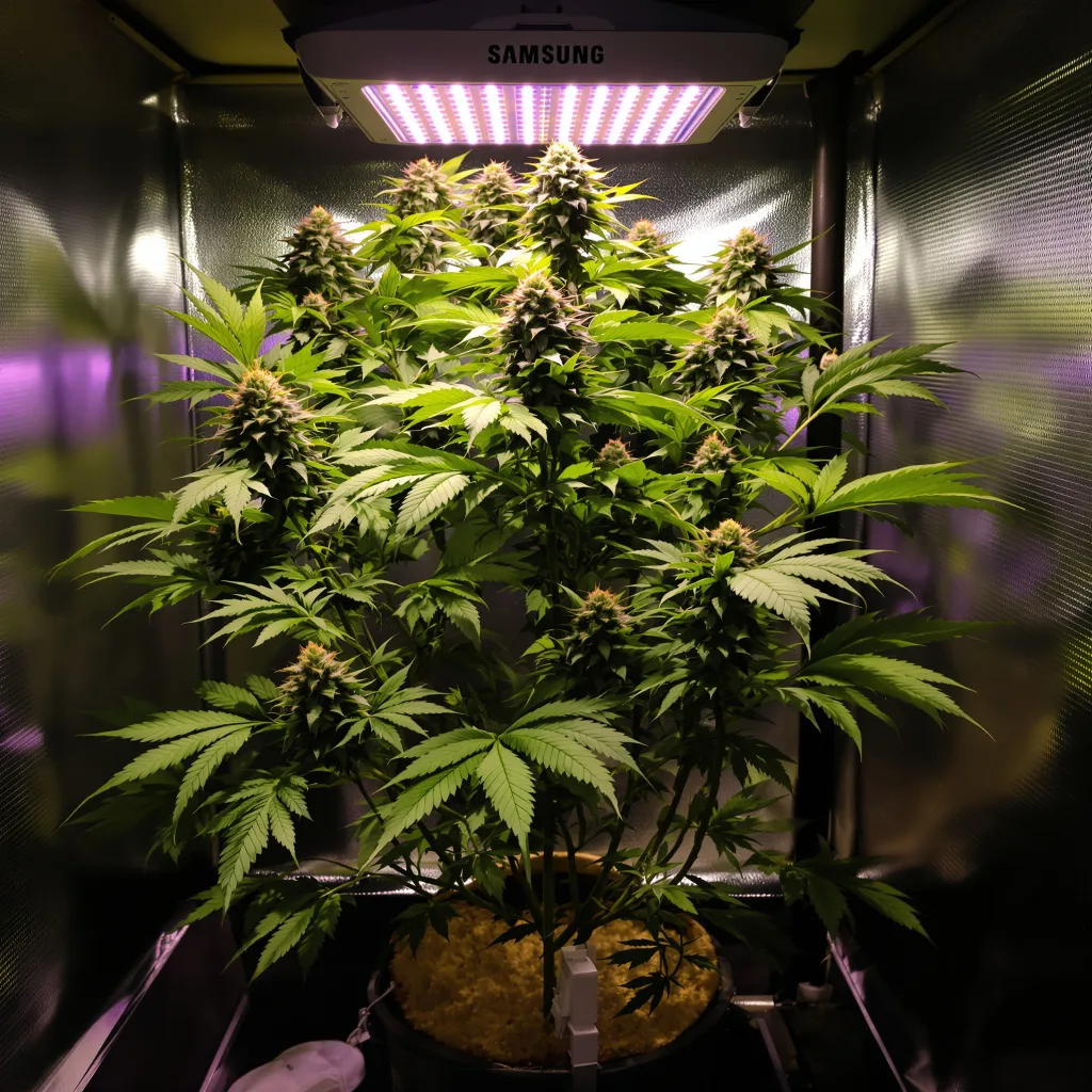 Blue Afghani cannabis plant in flowering stage — Medium (150-245 cm) feminised