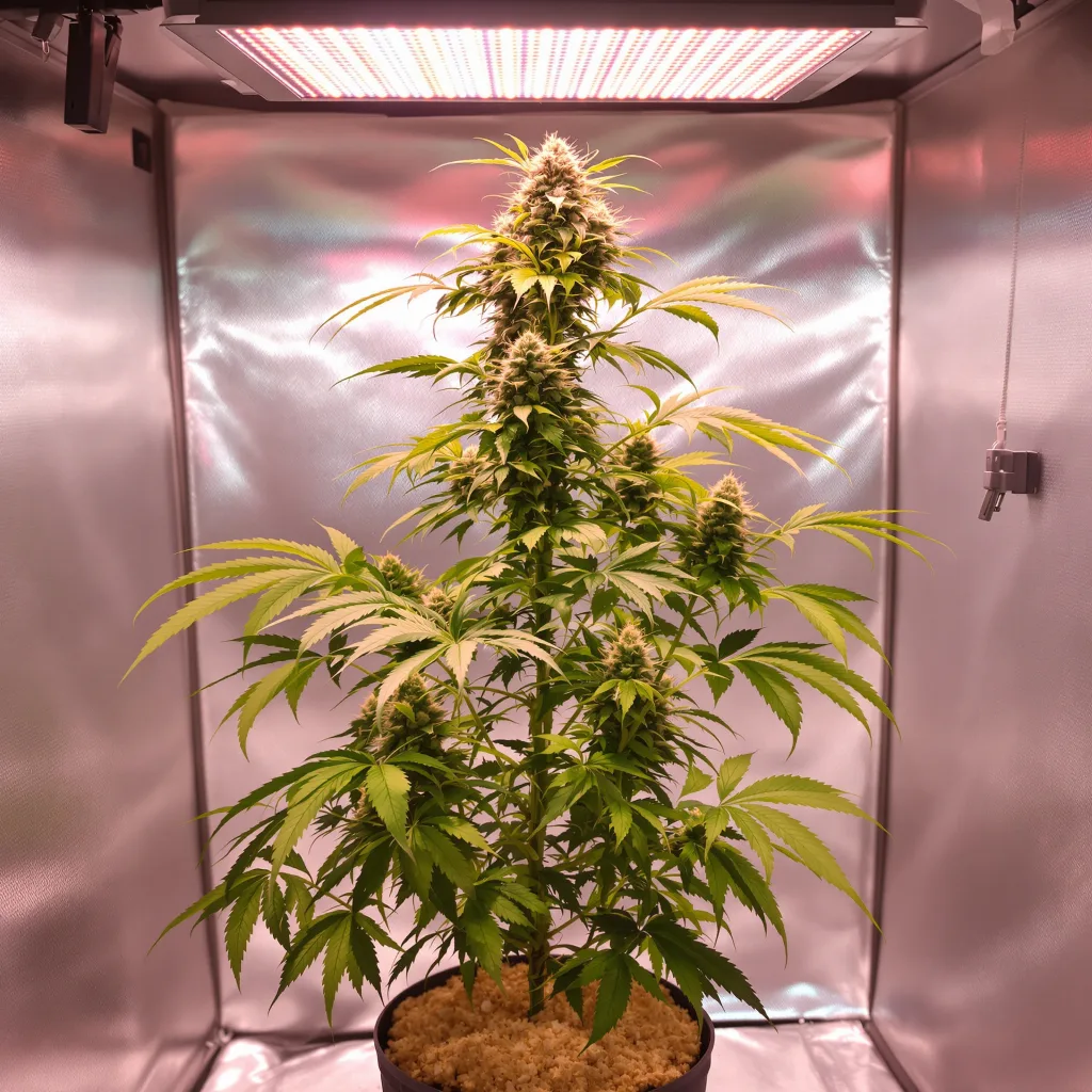 Blue Fruit cannabis plant in flowering stage — Small (0-120 cm) feminised
