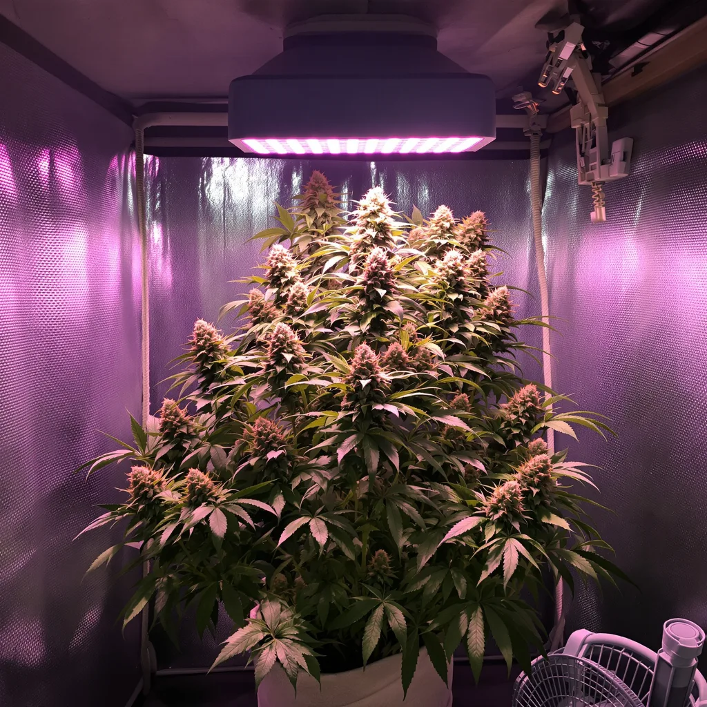 Blue Galaxy cannabis plant in flowering stage — 90-120 cm. Medium autoflower