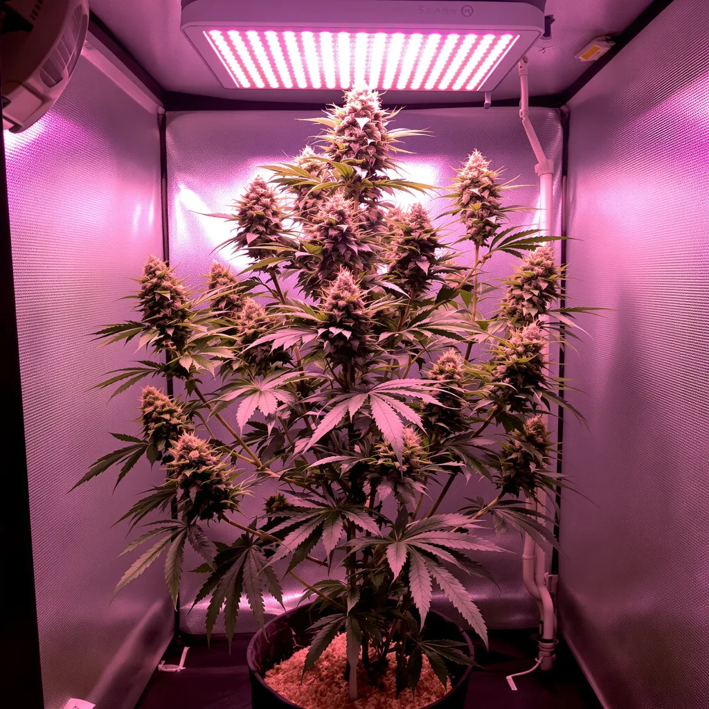 Blue Galaxy cannabis plant in flowering stage — Small (0-120 cm) feminised