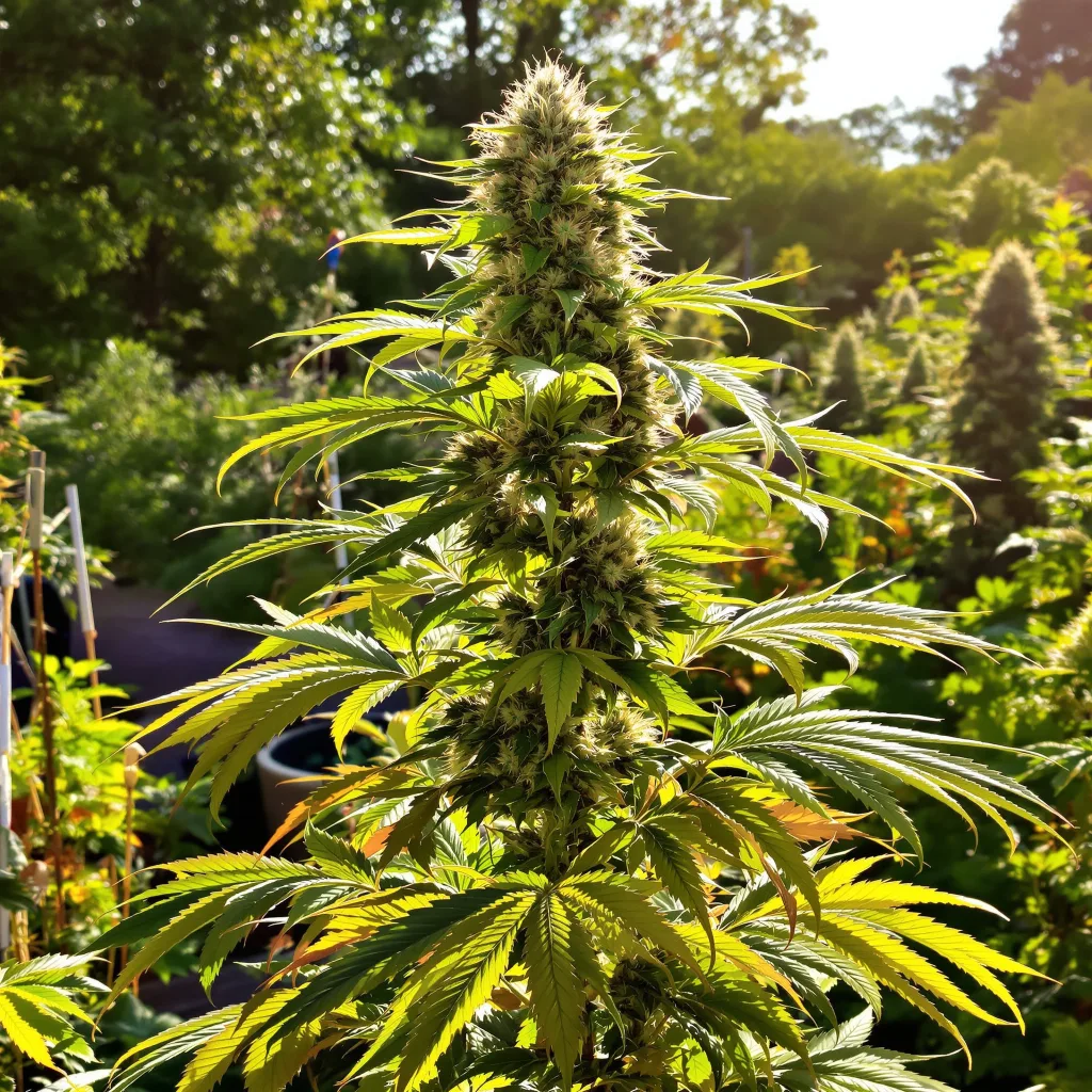 Blue Jay Way 63% indica / 37% sativa flower with visible trichomes