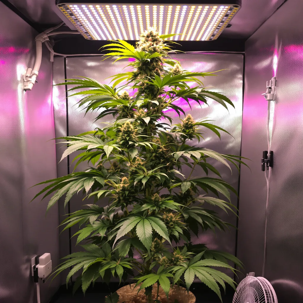 Blue Kiss cannabis plant in flowering stage — Small (0-120 cm) feminised