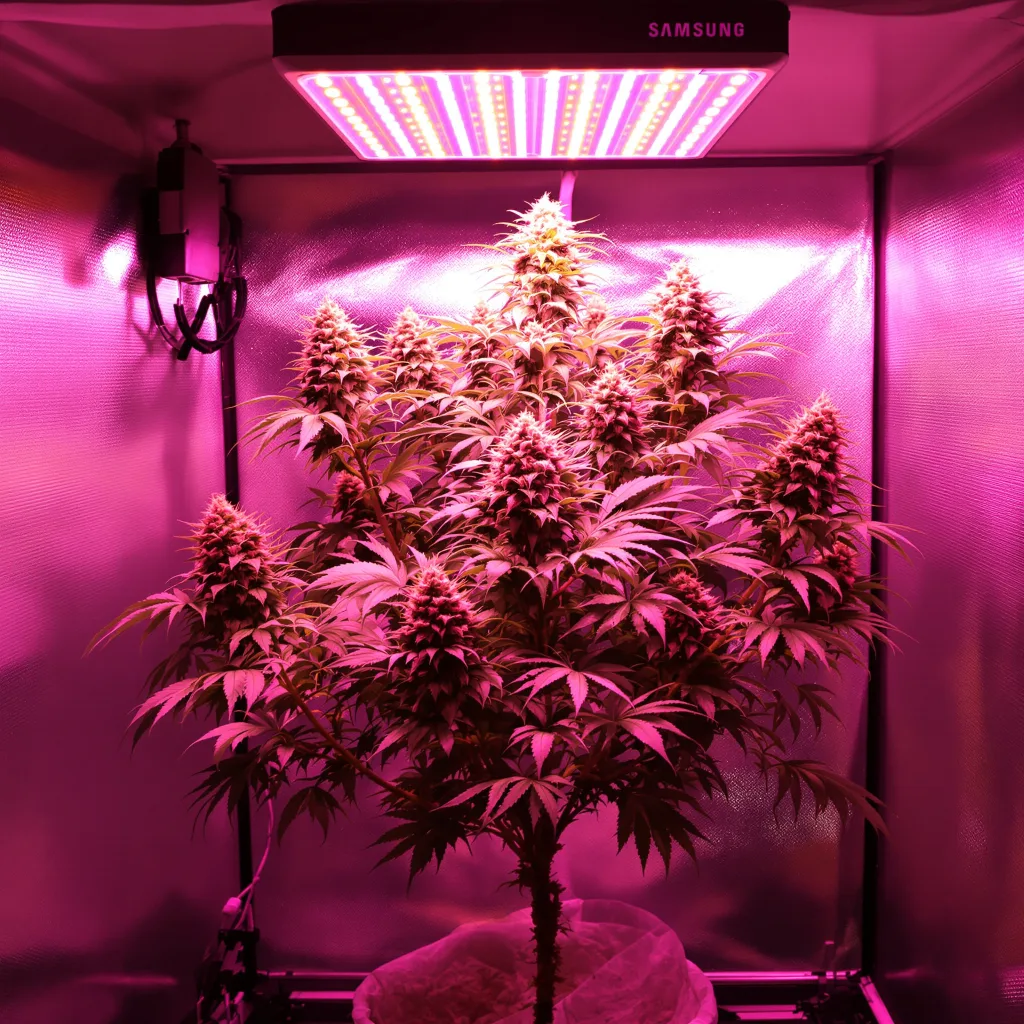 Blue Kush cannabis plant in flowering stage — Medium autoflower