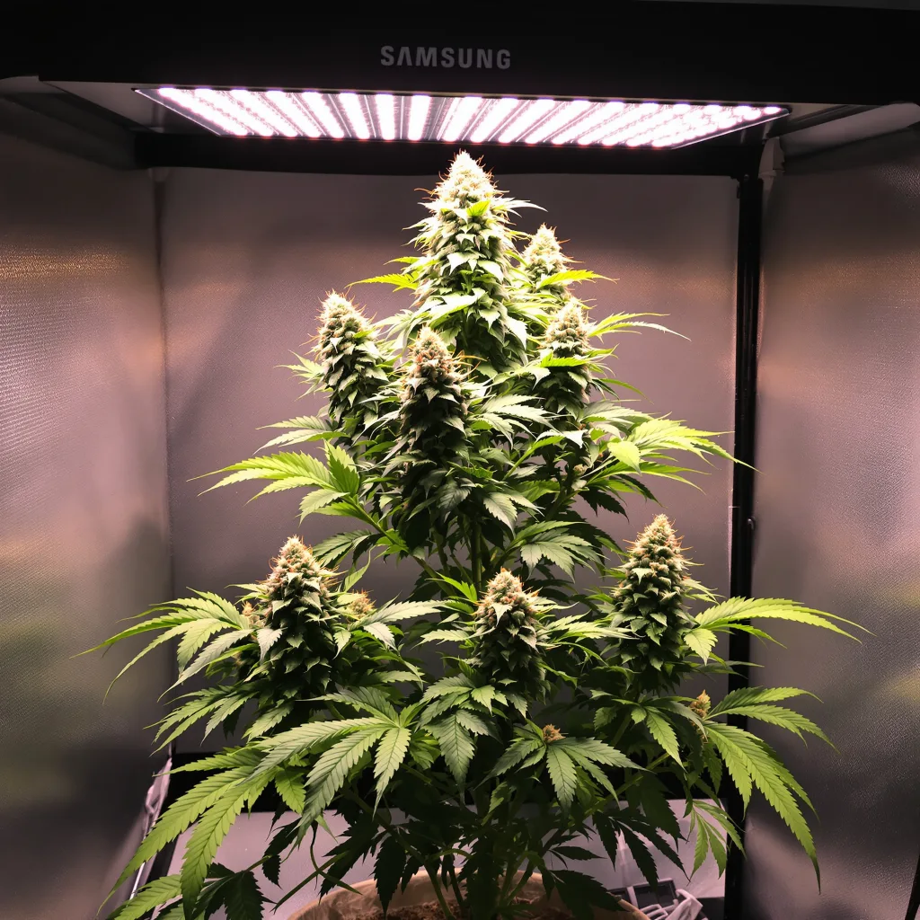 Blue Kush cannabis plant in flowering stage — Medium feminised