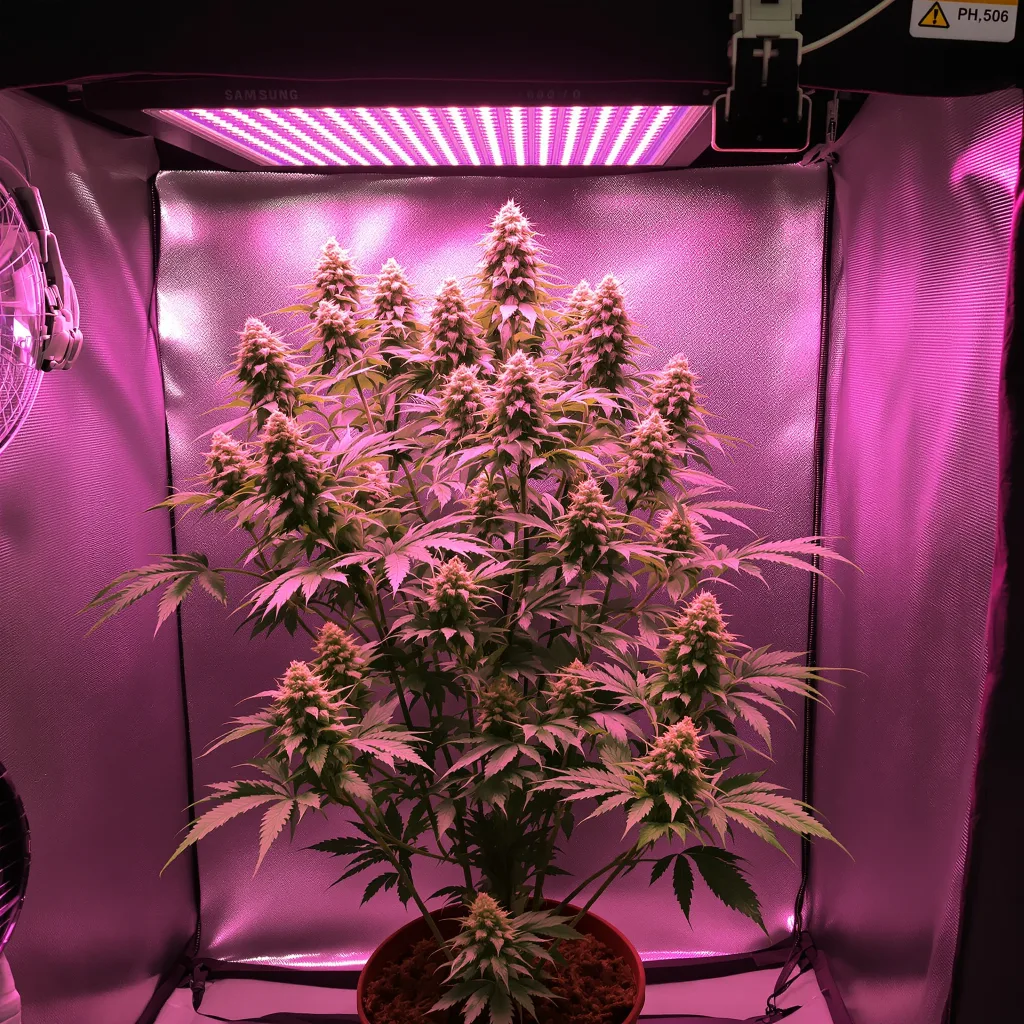 Blue Lyly cannabis plant in flowering stage — 70–160 cm feminised