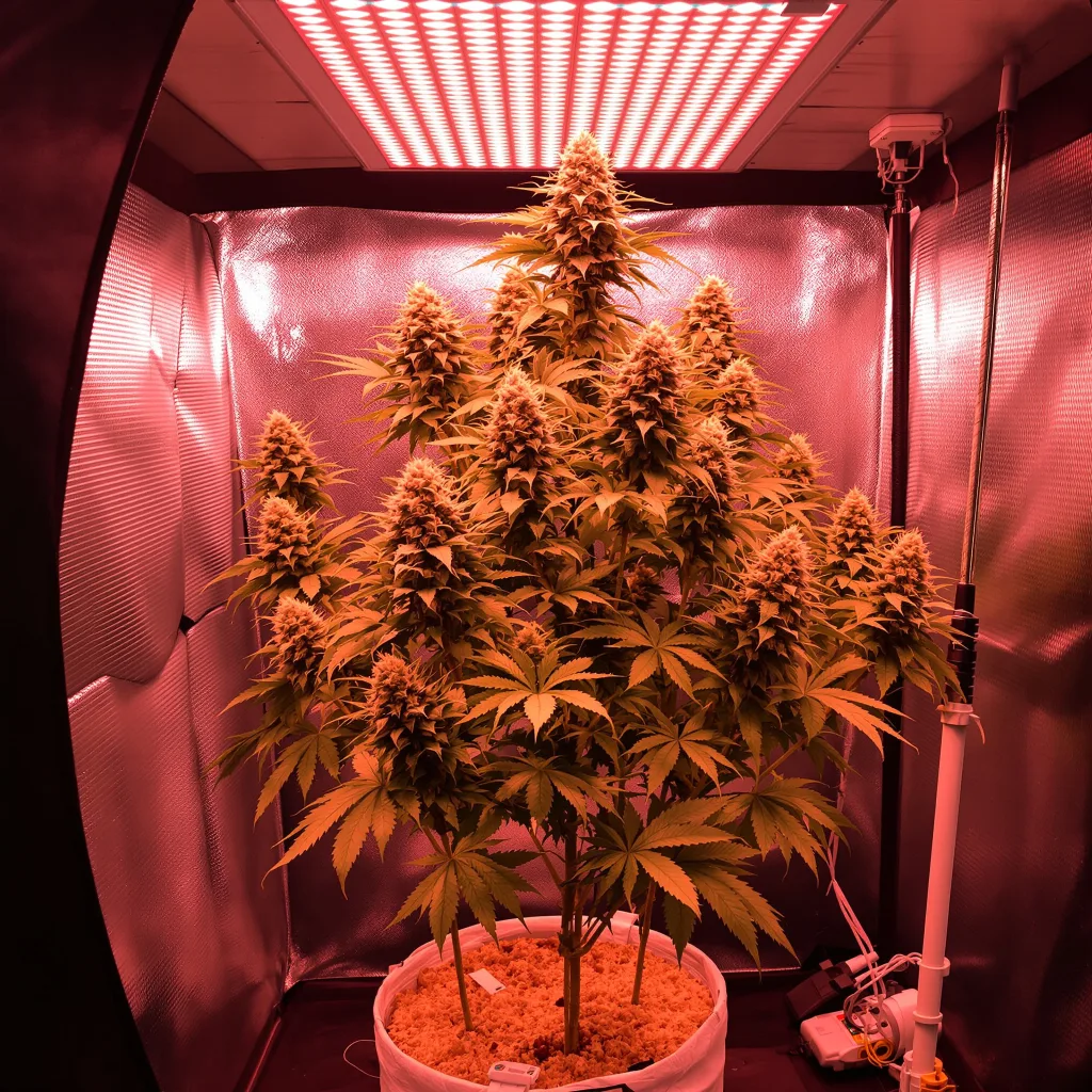 Blue Mango cannabis plant in flowering stage — Short autoflower