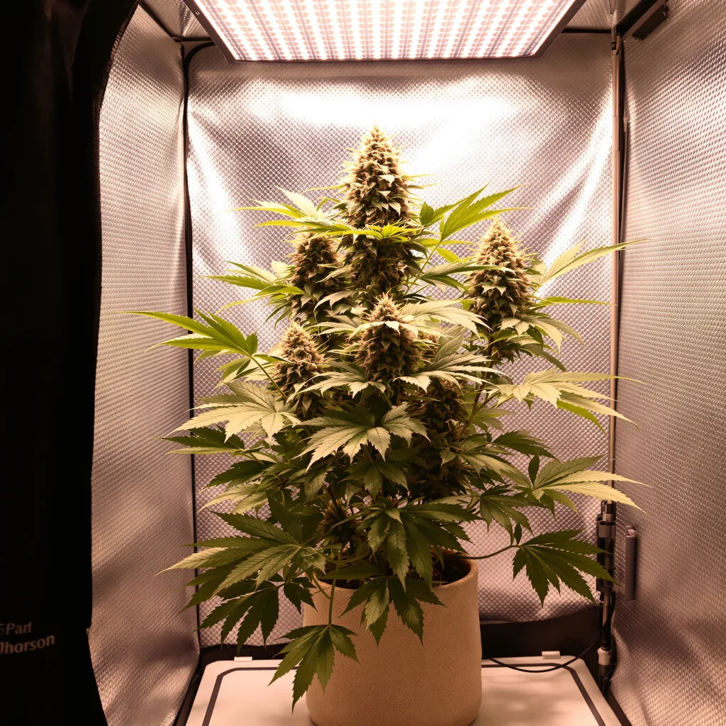 Blue Ox cannabis plant in flowering stage — Short autoflower