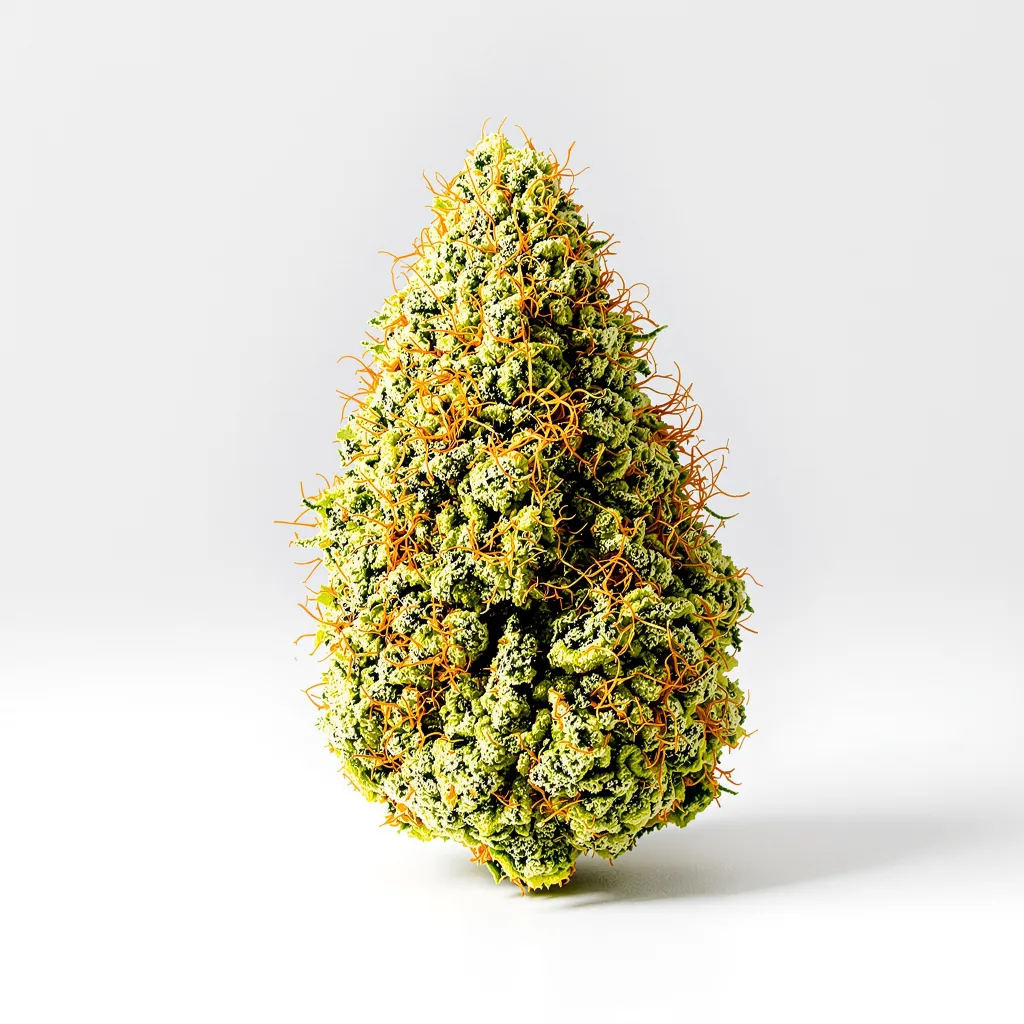 Blue Princess 5% indica / 95% sativa flower with visible trichomes