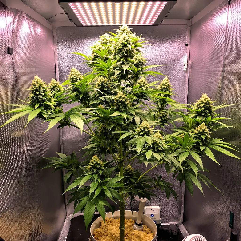 Blue Zushi cannabis plant in flowering stage — Up to 130 cm feminised