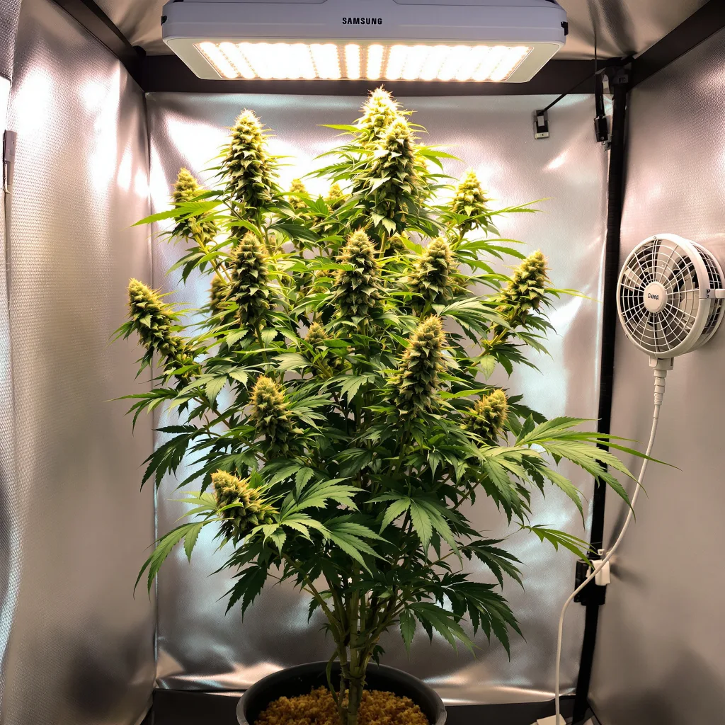 Blueberry AK cannabis plant in flowering stage — Small (0-120 cm) feminised