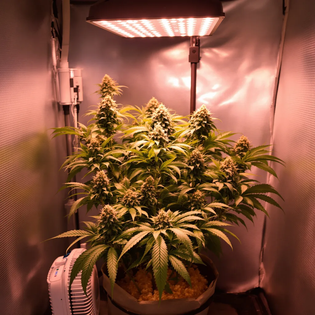 Blueberry Gusto cannabis plant in flowering stage — 160–200 cm feminised