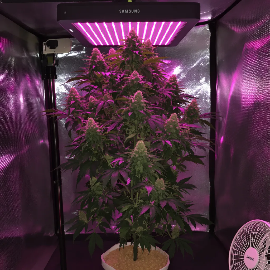 Blueberry Haze cannabis plant in flowering stage — Short autoflower
