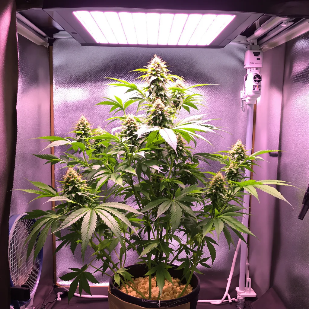 Blueberry Skunk cannabis plant in flowering stage — Short feminised