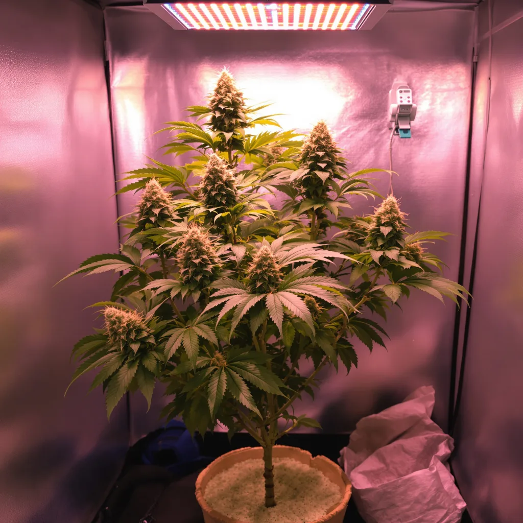 Blueberry Waltz cannabis plant in flowering stage — 90-120 cm. Medium feminised