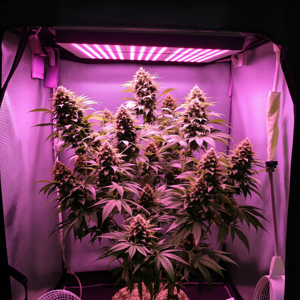 Bubba Tom Hayes cannabis plant in flowering stage — 90-120 cm. Medium feminised